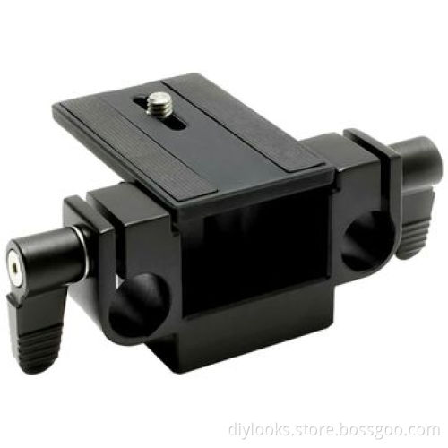 DEBO Follow Focus with 15mm Rail Rod Support and Quick Release Plate Base, for SLR Cameras